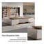 Bureau de direction 78,74 "brun simple et moderne en forme de L-1393257139