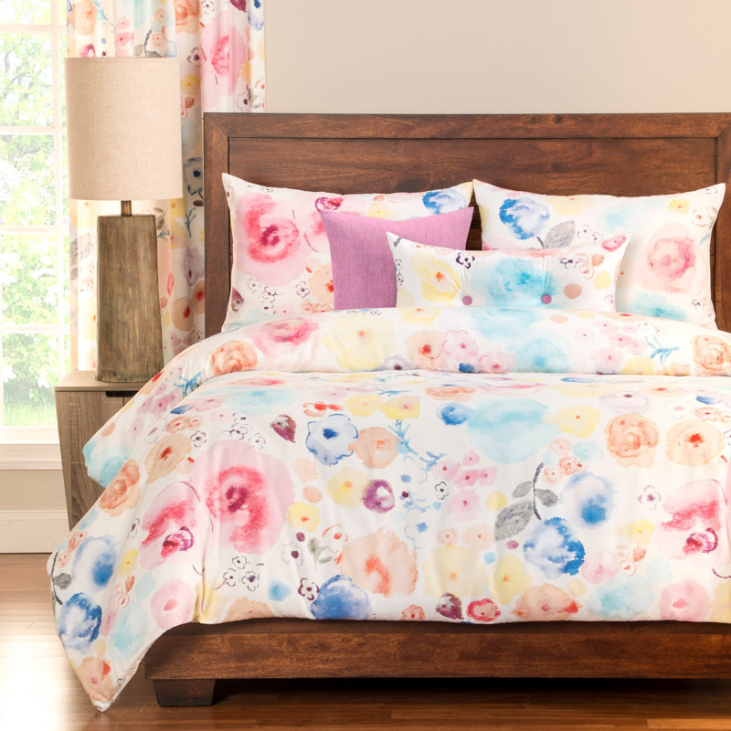 Polka Dot Poppies Duvet Cover & Insert, Full