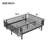 Twin Size Metal Daybed Frame with Steel Slat Support, Sofa Bed, No Box Spring Needed, Black-49538249-49538251
