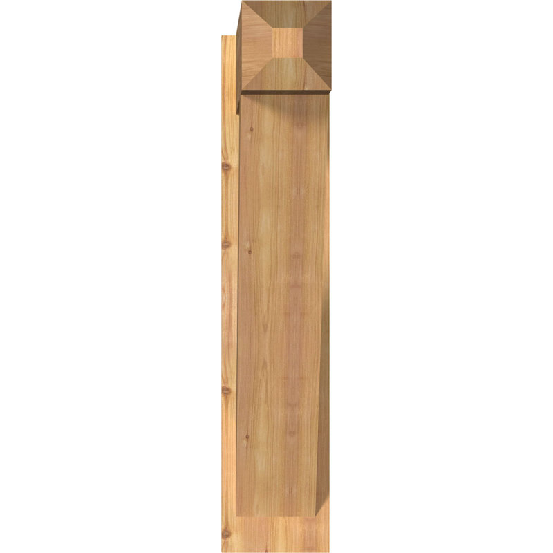 Artisan traditionnel en bois rustique, Cèdre rouge occidental l 7 1/2 po (lisse), P 30 po x H 36 po