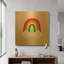 «Bright Rainbow II» par Ann Kelle, art mural en métal doré, 24 po x 24 po-133651436