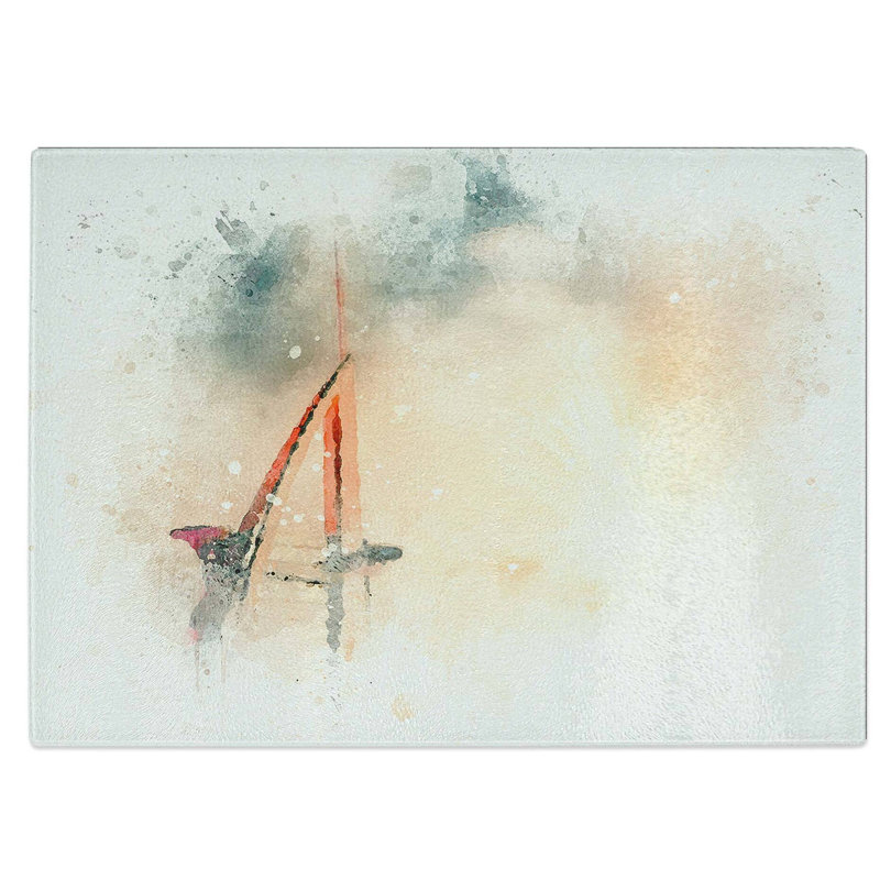 Tempered Glass Burj Al Arab Hotel in Dubai Chopping Board, 39 cm W x 28.5 cm L