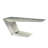 71" Silver Aluminum Writing Desk