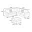 Canapé modulaire 4 pièces en velours côtelé camel pour votre espace de vie, en forme de L avec un, coin de coin et cocktail, oreillers inclus, arrangement, compatibilité, coin,-492664885-492664891-492664842