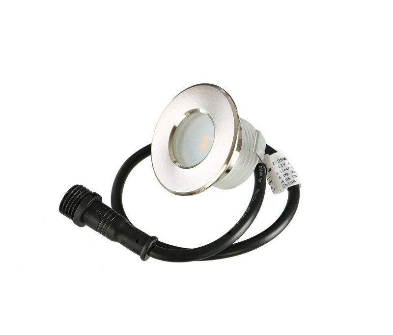 Luminaire d'extérieur encastré, Nickel brossé