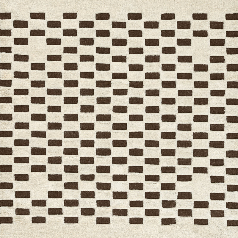 Tapis brun en laine touffeté à la main Joss & Main Aelin, Rectangle de 5 pi x 8 pi
