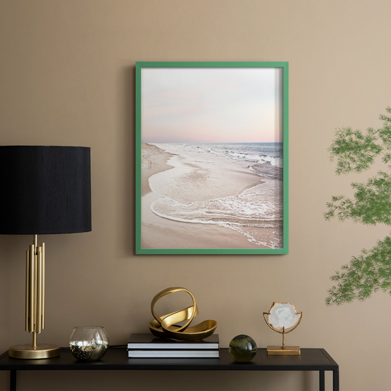 Corolla Soft Sunset, reproduction encadrée - bois massif, H 11 po x l 9 po, Vert