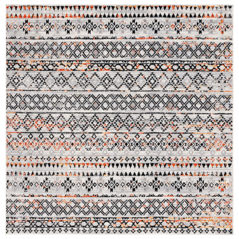 Chun Tulum Performance Southwestern Rug, Square 6'7"