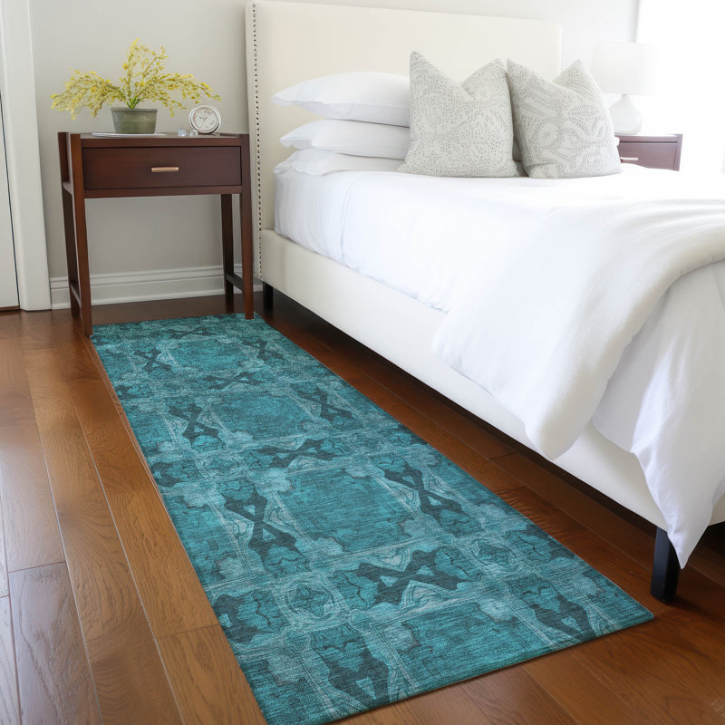 Tapis intérieur / extérieur Friley avec envers antidérapant, Tapis de couloir 2 pi 3 po x 7 pi 6 po