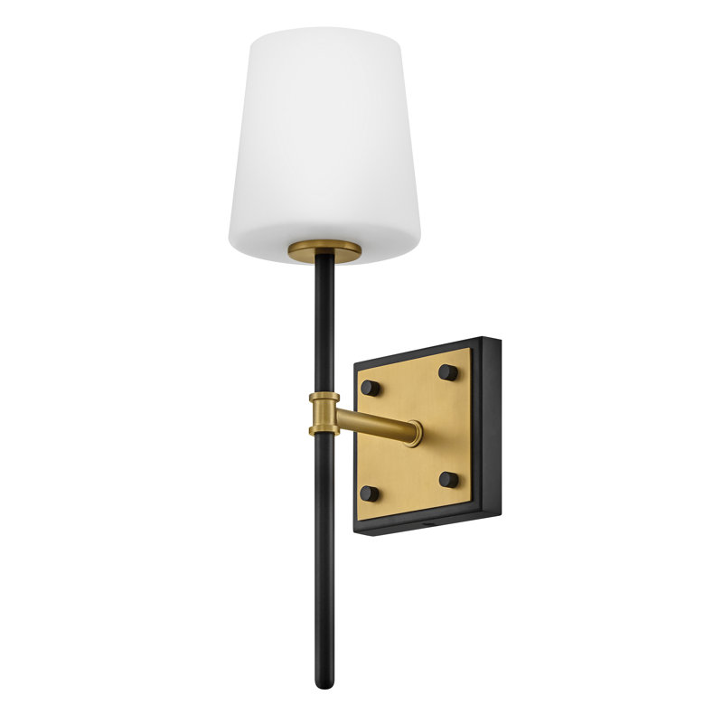 Osie Single Light Wall Sconce with Hand-Blown Etched Opal Glass Shade