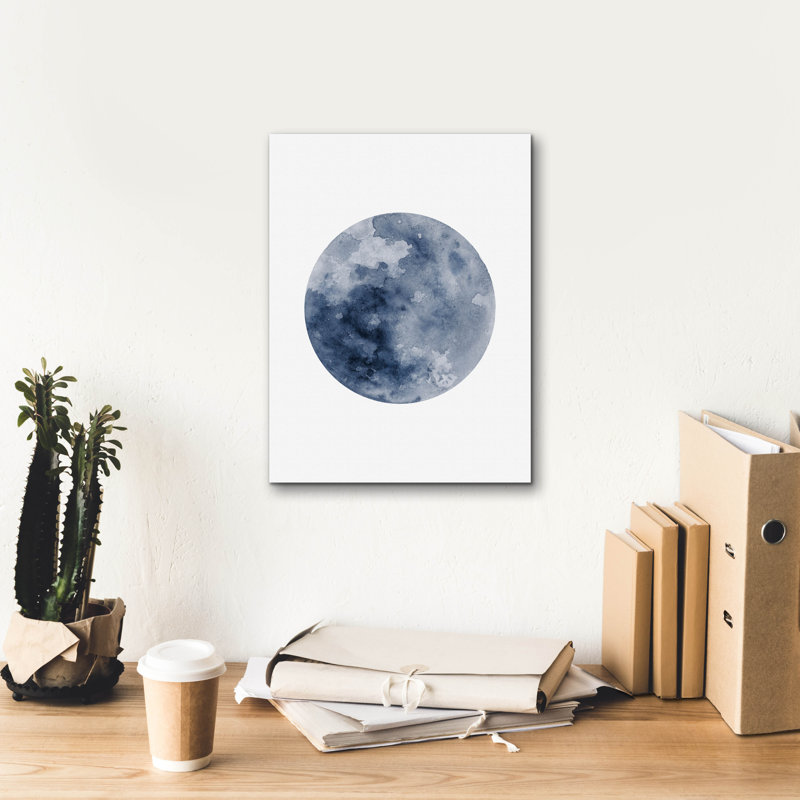 «Blue Moon» par Brandon Wong, art mural sur toile, H 16 po x l 12 po x P 0,75 po