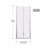 Shower Doors, 32" W X 72" H Frameless Bi-Fold Swing Shower Door,1/4" (6Mm) Clear Tempered Glass-120129716