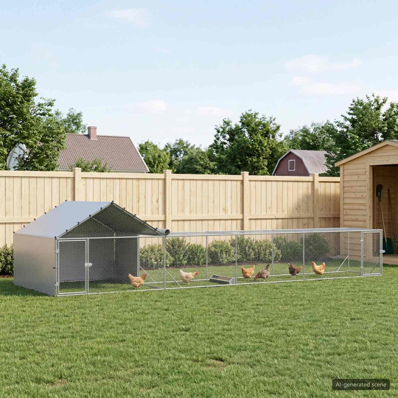 16m² Chicken Coop, 150cm H x 200cm W x 700cm D