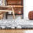 Ikat Hand Tufted Wool/Cotton Ikat Rug in Black/Ivory-1165656835