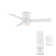 Axis 3 - Blade Indoor/Outdoor Smart Flush Mount Ceiling Fan with Remote Control and LED Light Kit Included, Works With Alexa and iOS / Android App