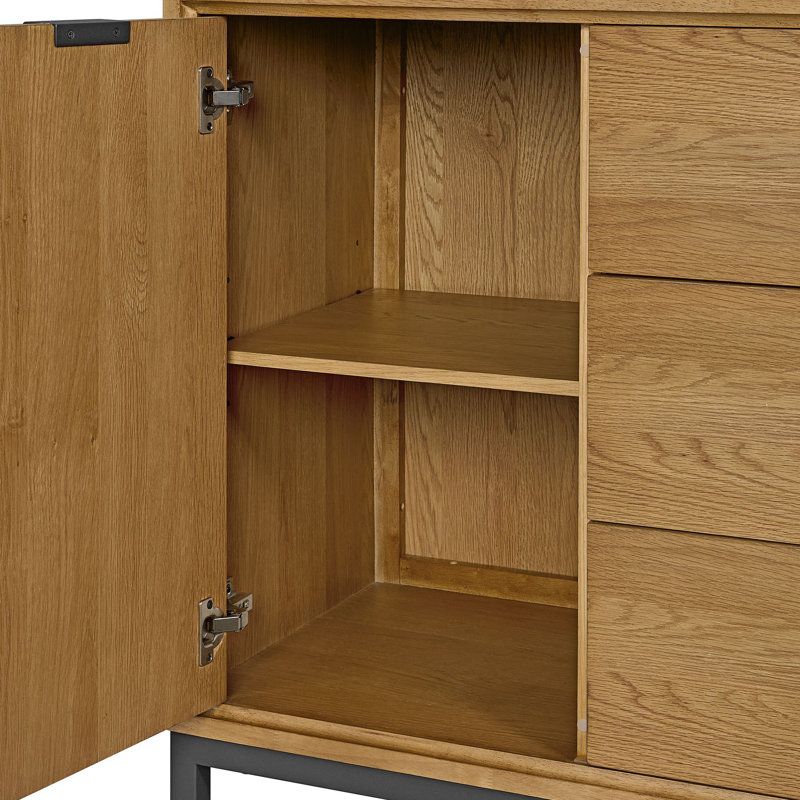 Davin 6-Drawer Gentleman's Chest, Natural Oak