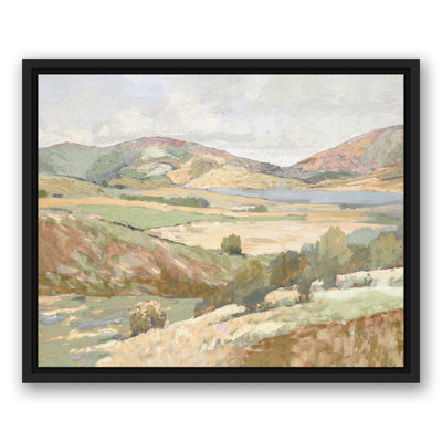 Doux paysage pastel encadré sur toile