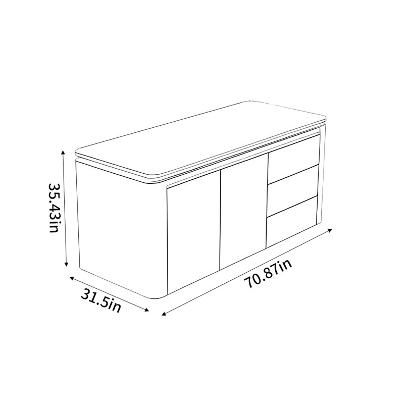 Elegant Minimalist Kitchen Island - Versatile workspace for dining areas and kitchen centers, enhancing space aesthetics