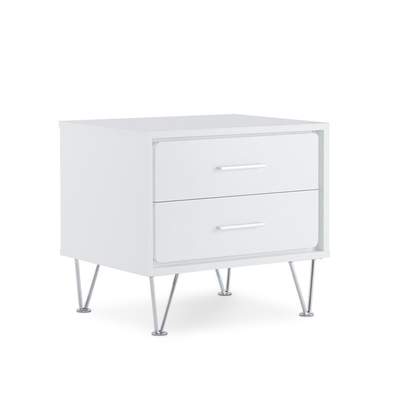 White Finish nightstand