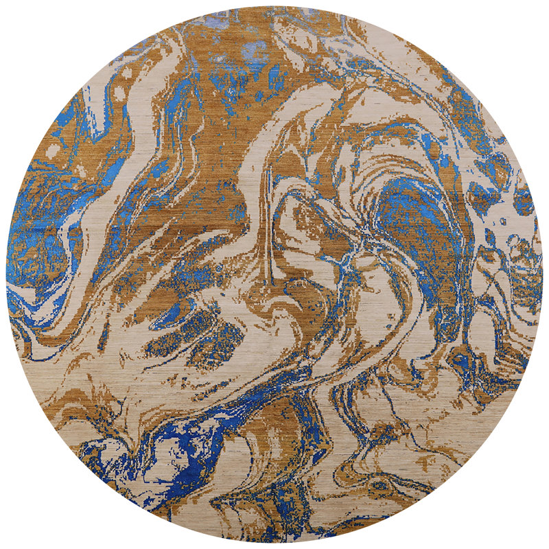 Tapis beige Stromberg, Rond 4 pi