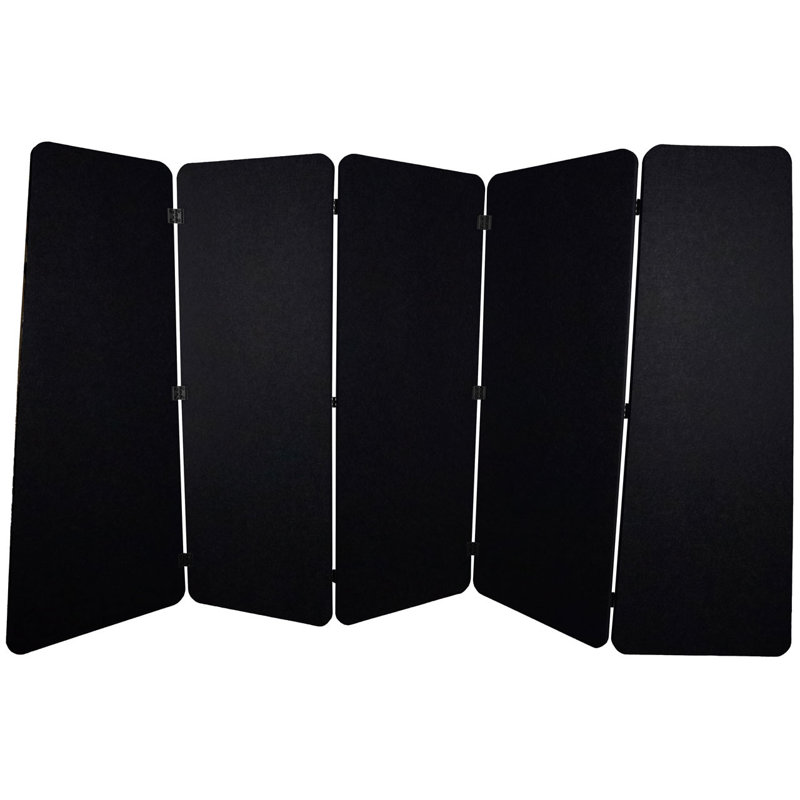 Paravent pliant, Noir, 5, H 60 po x l 120 po x P 6 po