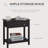 End Table, Narrow Side Table With Flip Top, Storage Cabinet, Bottom Shelf For Living Room