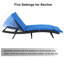 Chaise longue d'extérieur inclinable avec coussin Aleia-1631527278