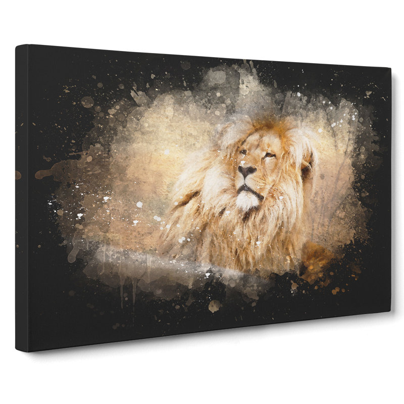Lion Vol.1 - Wrapped Canvas Print, 60cm H x 91cm W x 3cm D