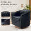Fauteuil d'appoint moderne pivotant en cuir avec garniture cloutée capitonnée-904425727