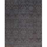Modern Tibet Handmade Silk and Wool Floral and Damask Area Rug