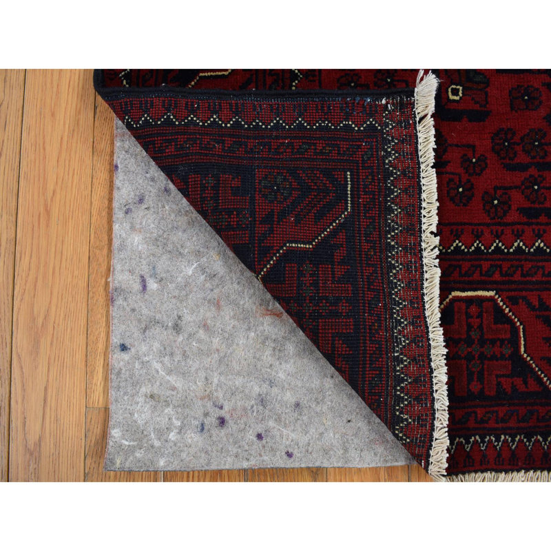 Burnestine One-of-a-Kind Rectangle 3'4" X 4'8" New Age Wool Area Rug Red