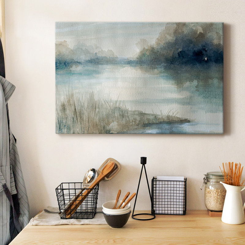 «Still Evening Waters», toile tendue avec châssis de qualité supérieure - prête à être accrochée, H 24 po x l 36 po