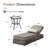 Clybourn Outdoor Poolside Adjustable Wicker Chaise Lounge Chair With Side Table-1297214674