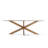 Shallan Oval Dining Table In Sawar Marble And Iron With Antique Gold Finish-846613420