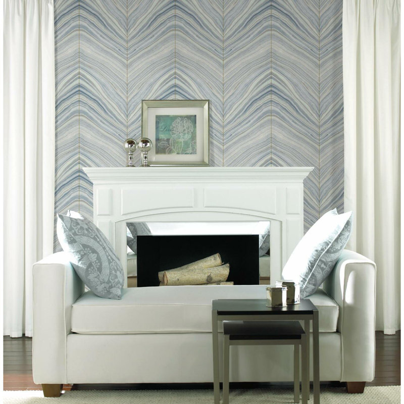 Papier peint Onyx Strata, Bleu