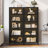 78.75'' Tall Iron Display Cabinet With Glass Doors