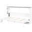 Lit mural blanc simple avec éclairage à DEL, armoire pliable, bois massif, ouverture hydraulique en douceur, idéal pour les espaces de travail à domicile dans les petites résidences, bois, système, dortoirs de bonne étude-651061024