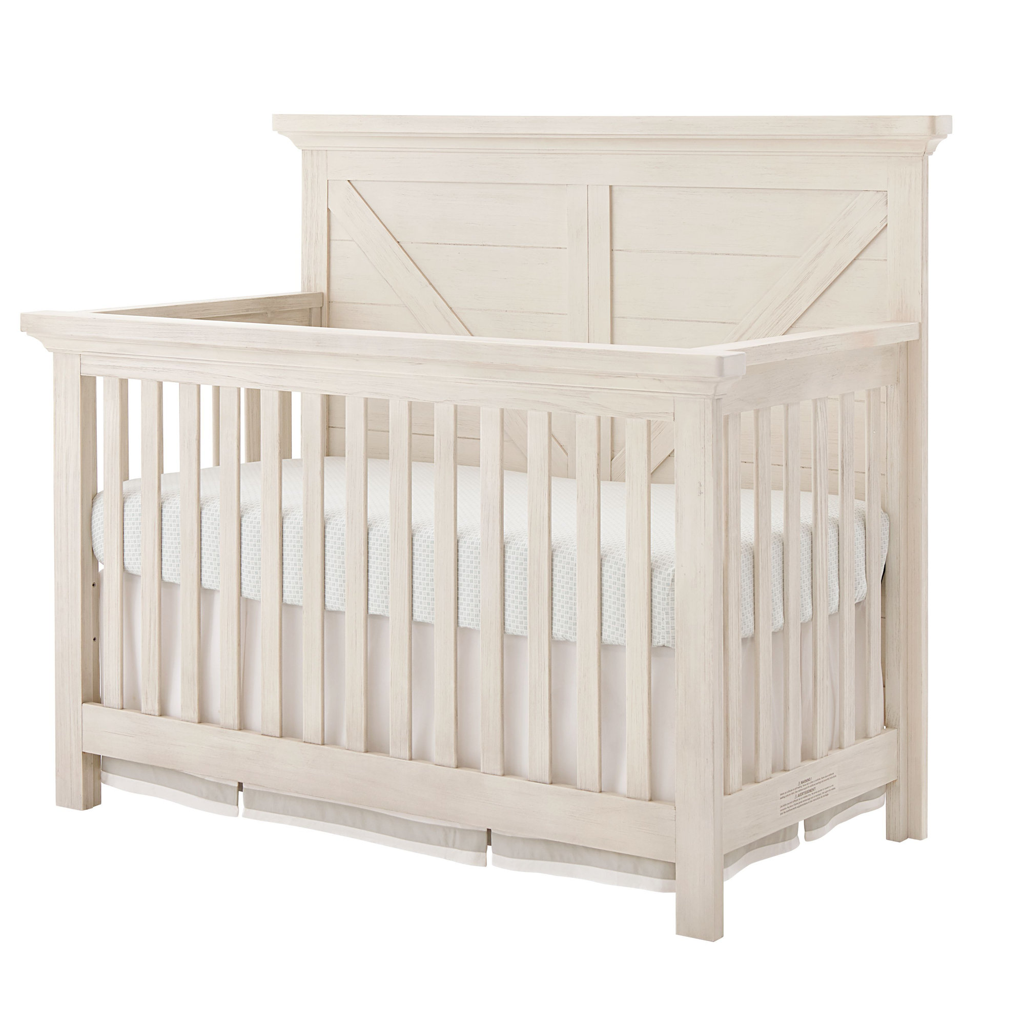 Aceline 4 -in-1 Convertible Crib, Brushed White