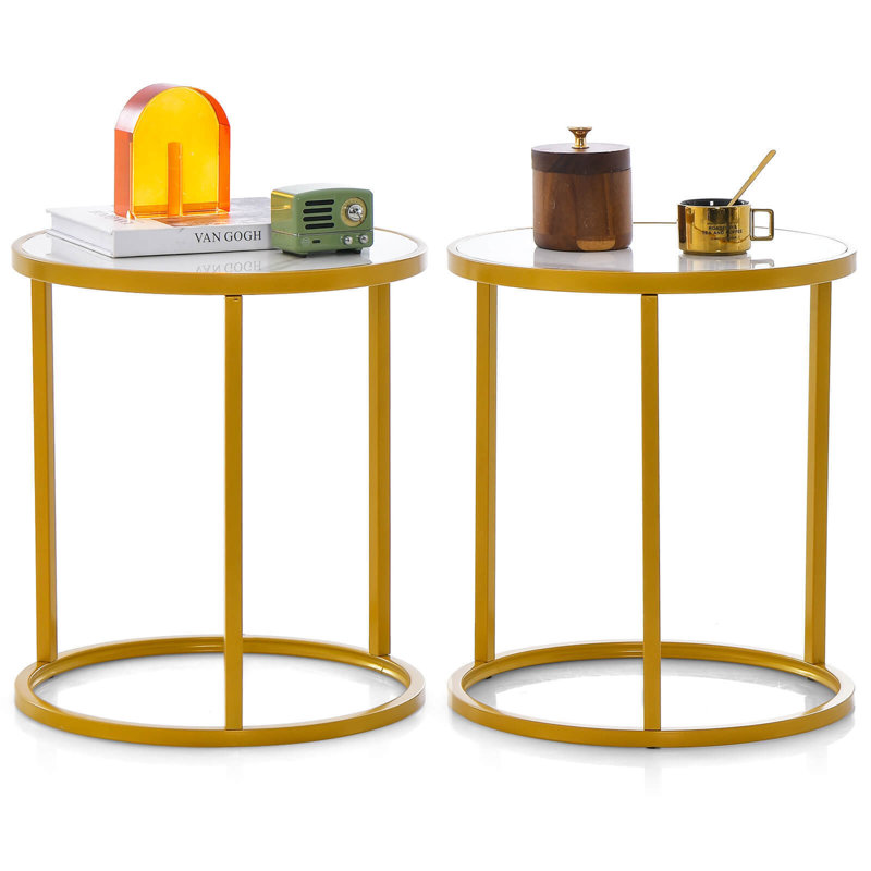 Ensemble de tables de bout Xenie, H 23,5 po x l 19,5 po x P 19,5 po