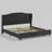 Upholstered Tufted Headboard Bed Wingback Bed-2044547581-2040993100