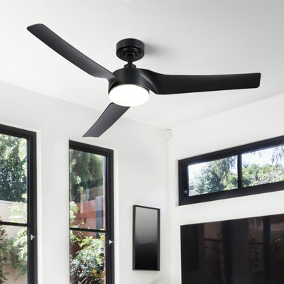 132.1cm 3-Blade LED Smart Ceiling Fan with Remote Control and Light Kit Included