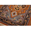 Tapis indien orange en laine à médaillon traditionnel 3 x 5