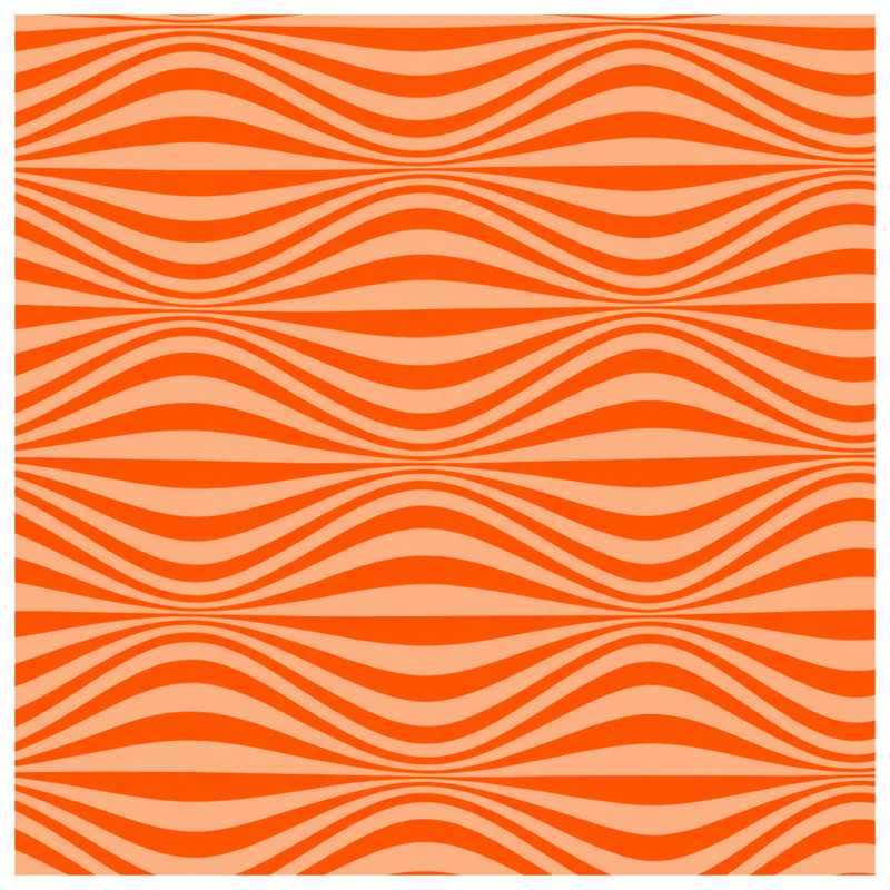 Coussins décoratifs Orange Wavy Lines, 18 x 18 inches
