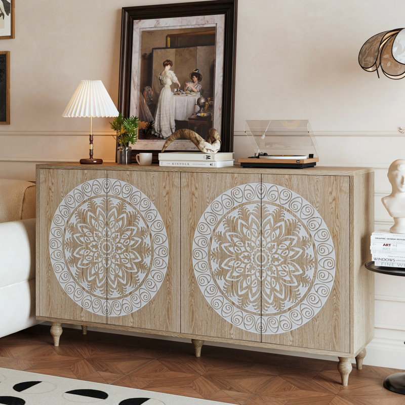 Buffet 60 po Boho, Light Oak