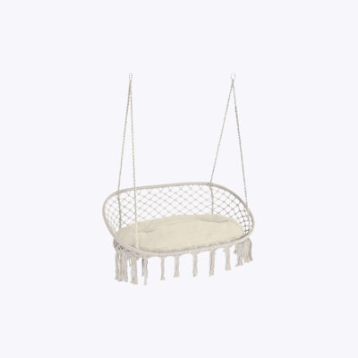 Balancelle en macramé pour 2 personnes Outsunny