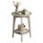 Modern Round End Table with Lower Storage Shelf, Solid Wood Side Table for Sofa and Bedside, Small Space Living-2063090853