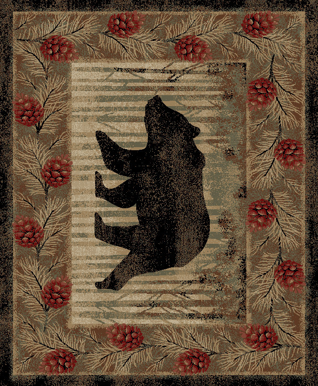 Tapis brun Bailes Southwestern, Rectangle 5 pi 3 po x 7 pi 3 po