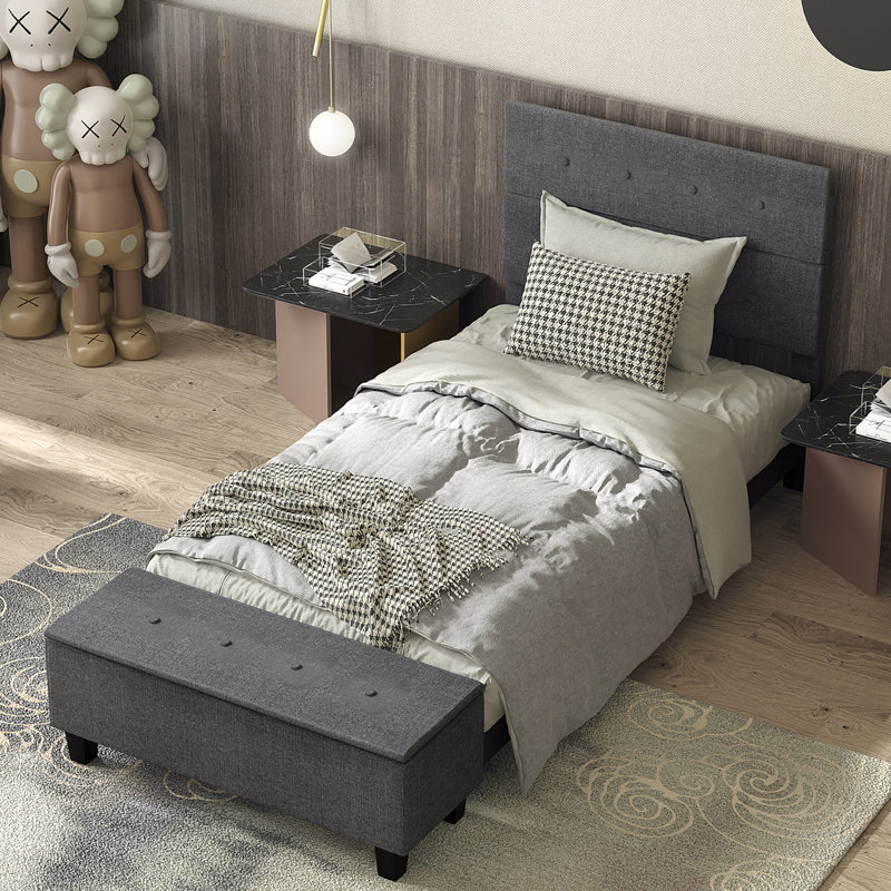 Makassar Upholstered Storage Bed, Queen