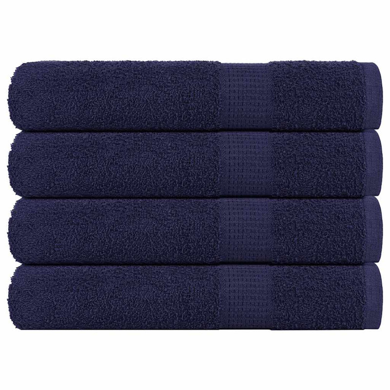 Sawiki 100% Cotton Bath Towels, Navy blue, Beach Towel - 4 Pack