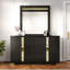 Commode 6 tiroirs avec miroir Clemson-108258837